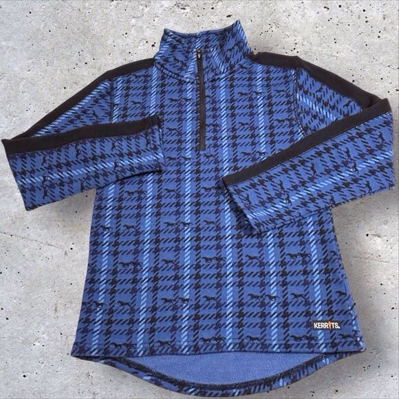Kerrits Muzzle Nuzzle Pullover Kids Medium Blue Horse Pony Equestrian Riding - Picture 2 of 9
